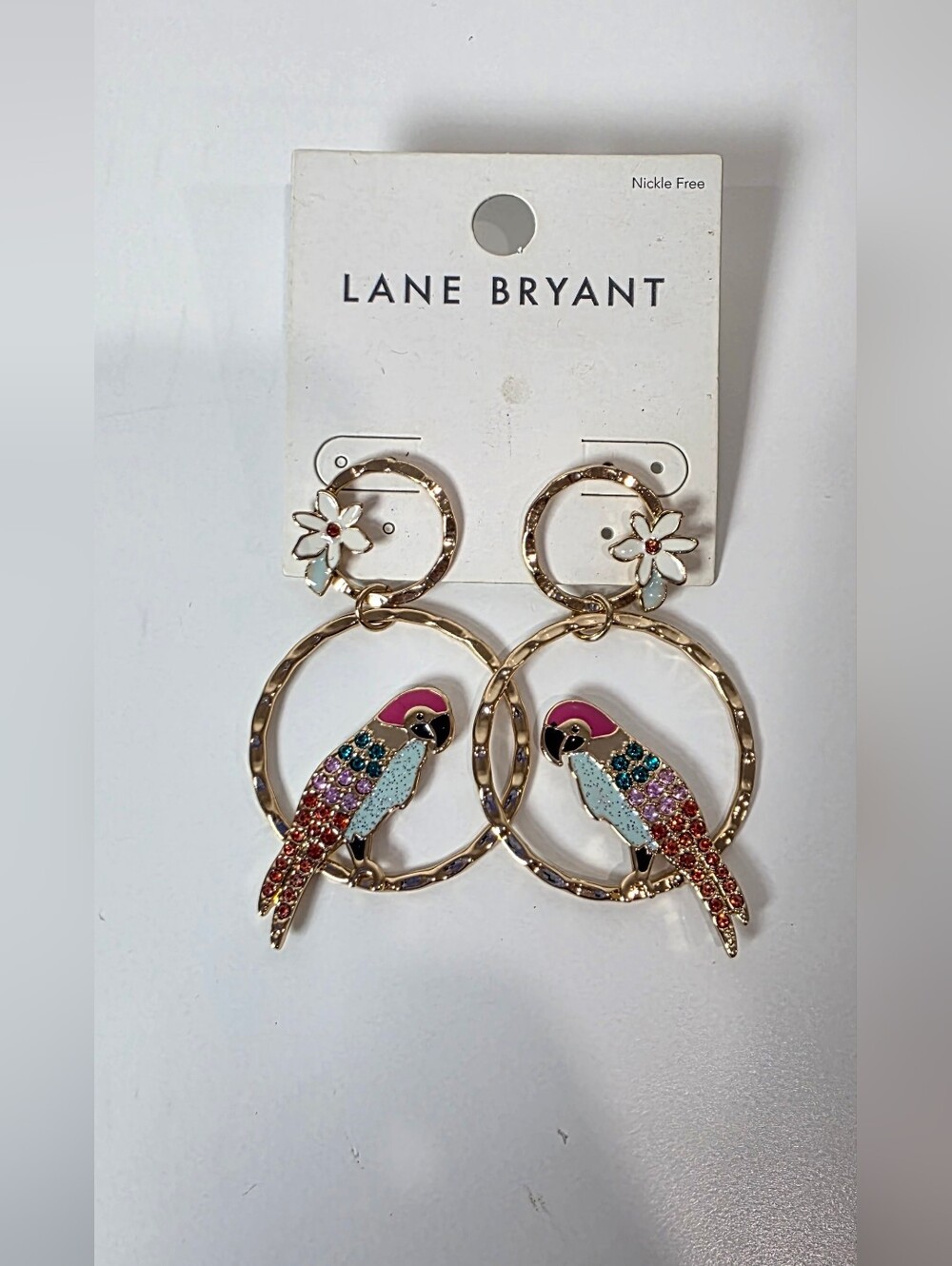 Lane Bryant Gold Hoop Earrings with Parrots